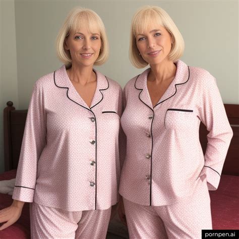 aimoms hot and elegant grandmas posing in pajamas on their beds