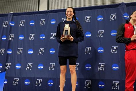 The Penn State University Womens Swimming And Diving Team Compete On