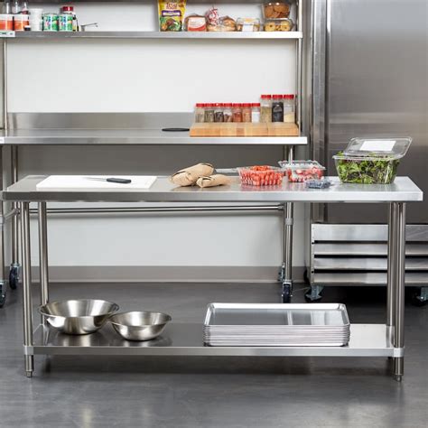 24 X 60 Stainless Steel Work Table With Undershelf In Stainless Steel