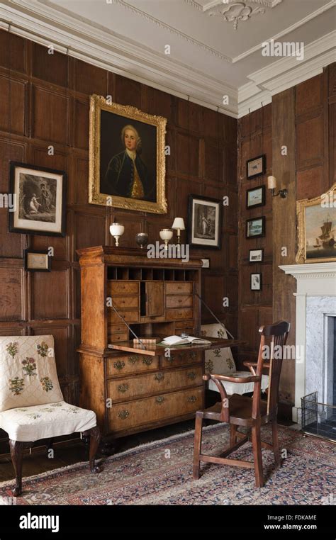 The Strawberry Parlour The Vyne Hampshire The Walnut Writing Cabinet