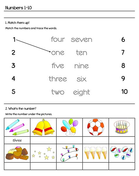 10 Best Numbers 1 10 Printable Worksheet Pdf For Free At Printablee