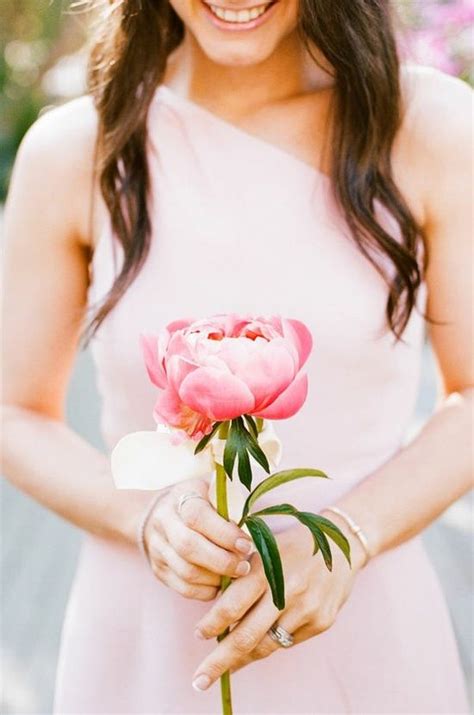 Single Flower For The Bridesmaids Do You All Think Coral Or White