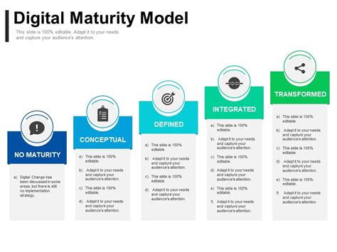 Digital Maturity Model Template Presentation Sample Of Ppt