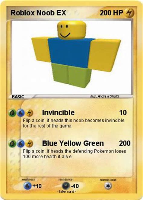 Pokémon Roblox Noob Ex Invincible My Pokemon Card