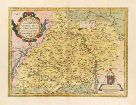 Moravia By Abraham Ortelius Sanderus Antique Maps Antique Map Webshop