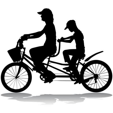 Família Andar De Bicicleta — Ilustração De Stock Bicicleta