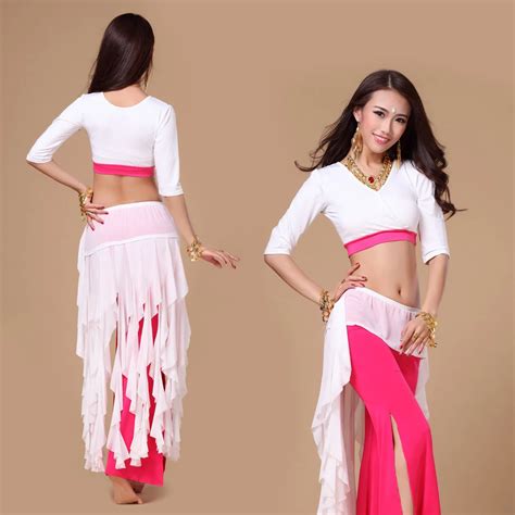 Women Belly Dancing Costume Female Sexy Practice Bollywood Dance Costume Set Belly Performing