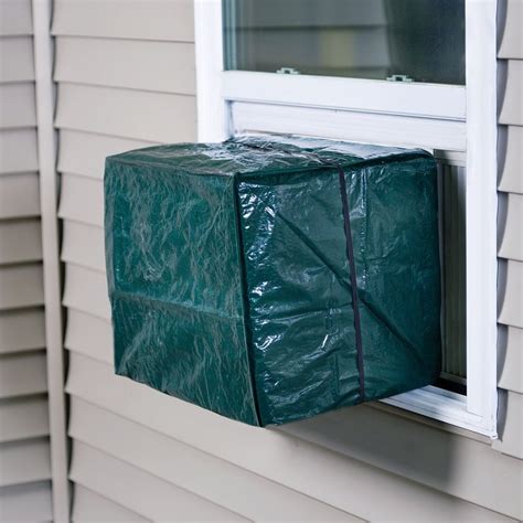 Cover has 4 sides (open bottom) to accommodate. Window Air Conditioner Cover 27x18x25' Weather Protector ...