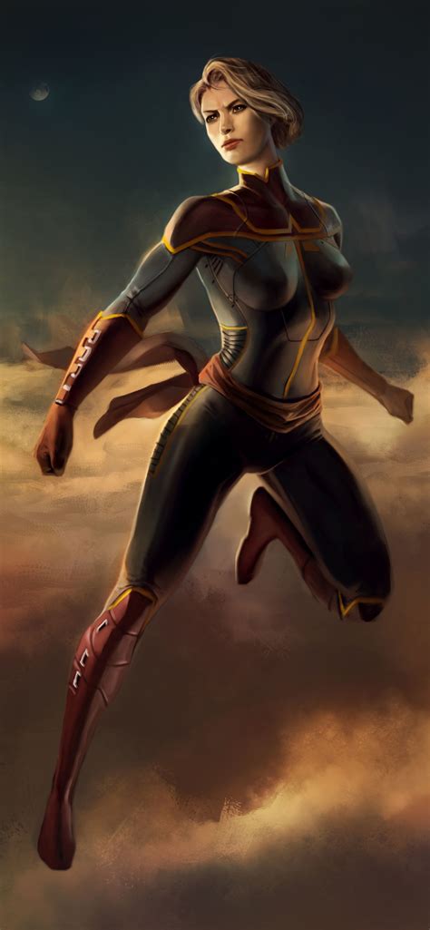 1242x2688 Captain Marvel Art Iphone Xs Max Hd 4k Wallpapers Images