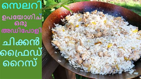 This fried rice is made in indian chinese version which is quite. Celery Chicken Fried Rice Restaurant-Style |സെലറി ...