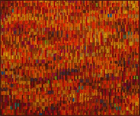 Vermilion Vibrations By Tim Harding Richly Textured Fiber Wall Piece
