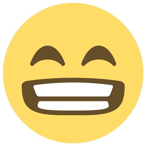 Muursticker Emoji Grinning Face Wall Artnl