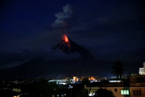 Displaced Filipinos Brace For Long Wait As Fiery Mayon Volcano Rumbles On