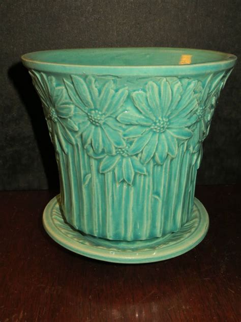 1940s Mccoy Pottery Daisy Flower Pot Vintage Pottery Planters Mccoy