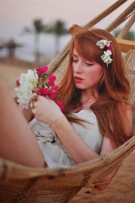 Theredheadedbarbarian “ Flowers In Her Hairflowers Everywhere ” Redhead Beauty Beautiful