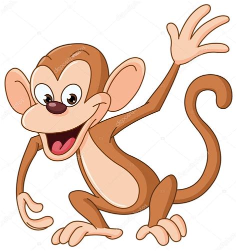 Vector Monkey Waving — Stock Vector © Yayayoyo 96493828