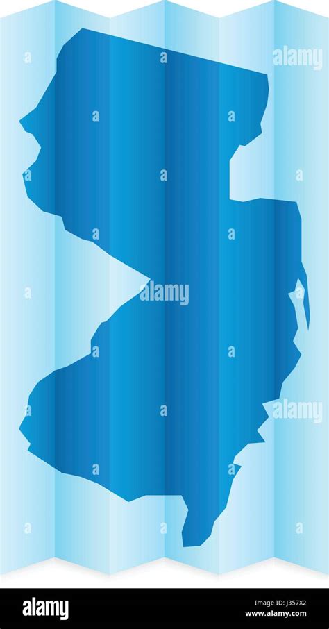 Mapa de Nueva Jersey sobre un fondo blanco Ilustración vectorial
