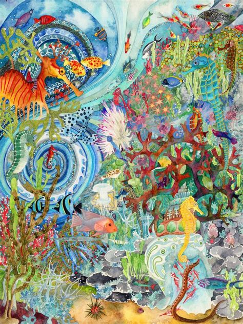Aquatic Amazing Art Mixed Media Puzzles Liz Paintings