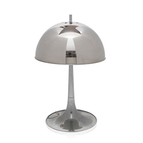 silver chrome dome table lamp modernica props