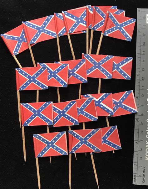 20x Vintage Antique Small Confederate Flags Gettysburg Museum