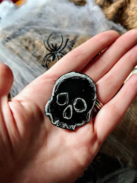 Skull Pins Unique Handmade Jewelry Wire Wrapping Crystals Unique