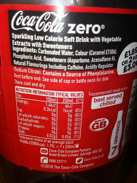 Coca Cola Zero 7 X 250 Ml