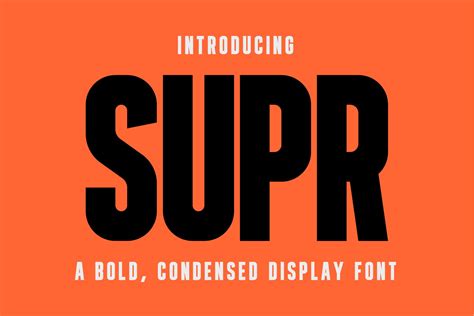 Supr Bold Condensed Display Font Creative Market