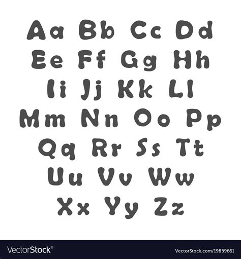 English Alphabet Uppercase And Lowercase Letters Vector Image Images