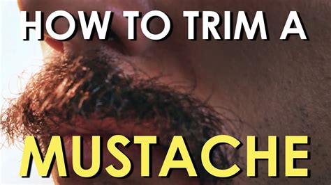 How To Trim Your Mustache The Art Of Manliness Youtube
