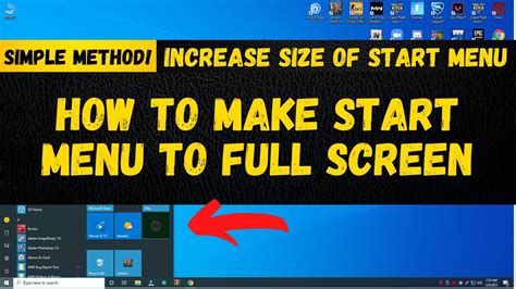 Windows 10 Tips And Tricks How To Make Start Menu Full Screen 2021 Easy