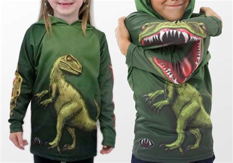 Raptor Dino Hoodie Sport Shirt By Mouthman Hoodies Sports Shirts