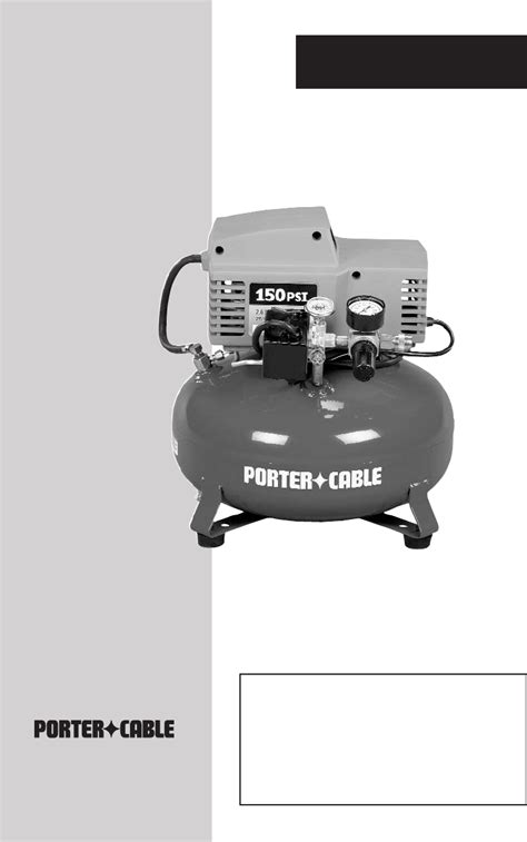 Porter Cable Air Compressor Cpfac2600p User Guide