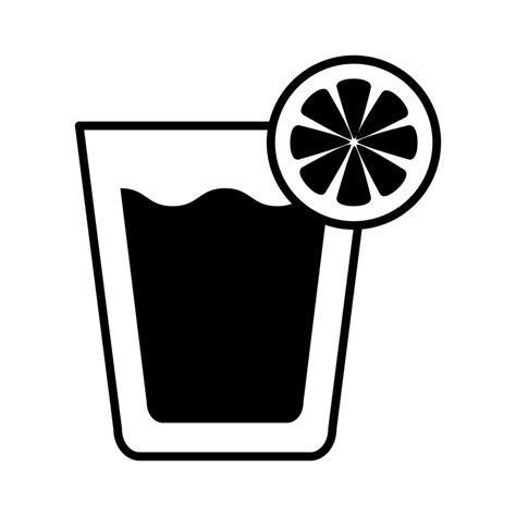 Glass With Drink Of Lemon Line Style Icon 2718767 Vector Art At Vecteezy
