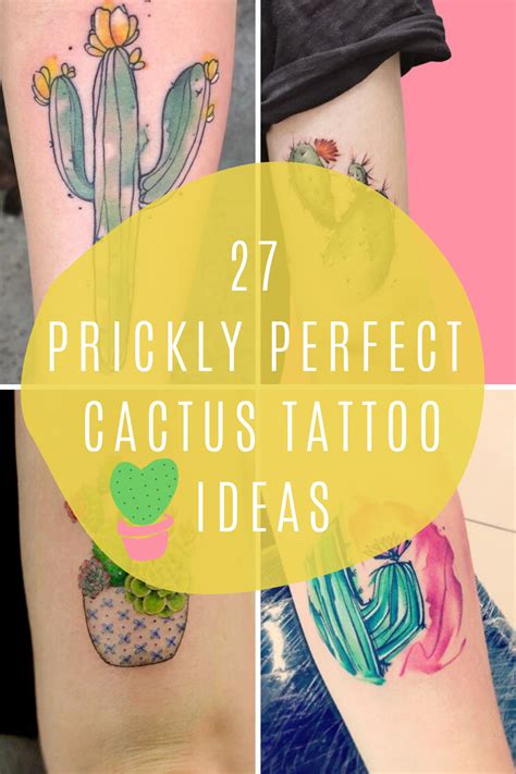 27 Prickly Perfect Cactus Tattoo Ideas Tattoo Glee