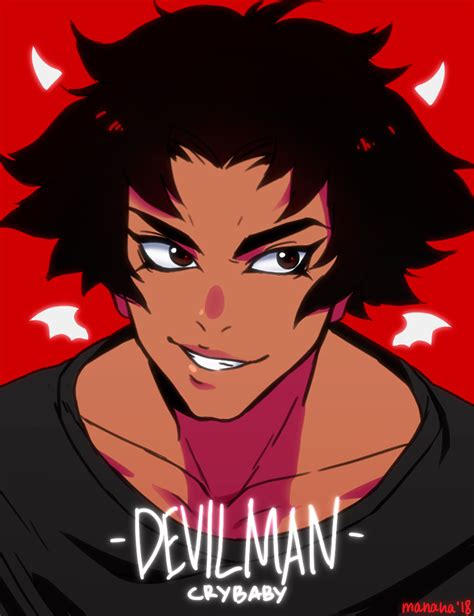 Fudou Akira Devilman Devilman Crybaby Black Hair Black Skirt Male Focus Red Background