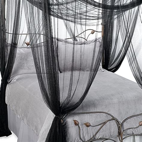 Bed canopy kids bed canopy premium yarn play tent bedding for kids playing reading with children round lace dome netting curtains baby boys. Majesty Bed Canopy in Black - Bed Bath & Beyond