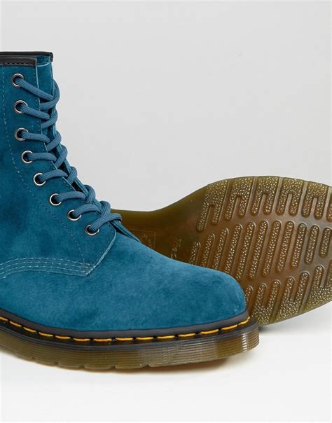 Dr Martens 1460 8 Eye Suede Boots In Blue Lyst