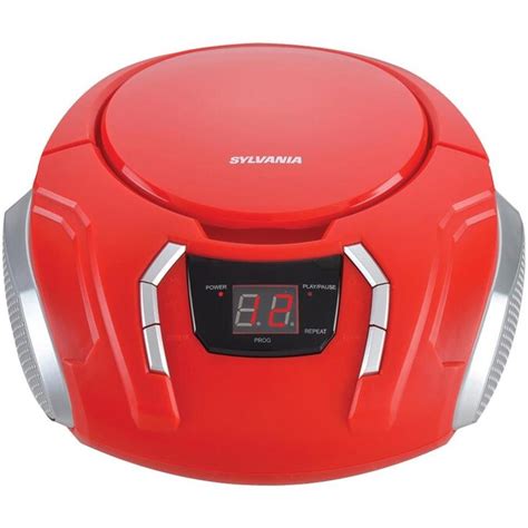 Sylvania Portable Cd Player With Amfm Radio Red In The Boomboxes