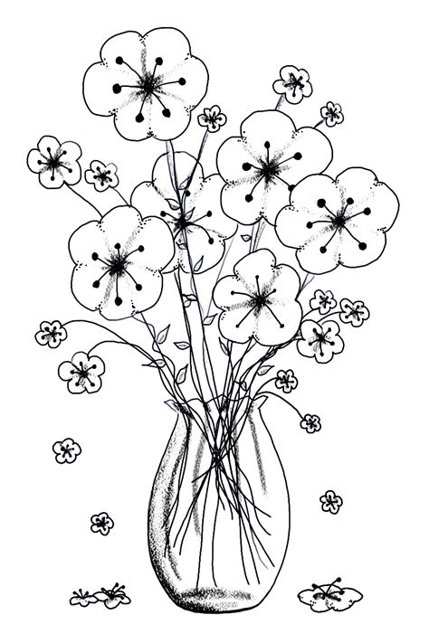 600x734 daisy flower in vase coloring page pobarvaj flower 827x609 floral coloring pages gallery awesome vases flower vase coloring vase of flowers... this pin takes you to a whole bunch of free printables, but I cannot find ...