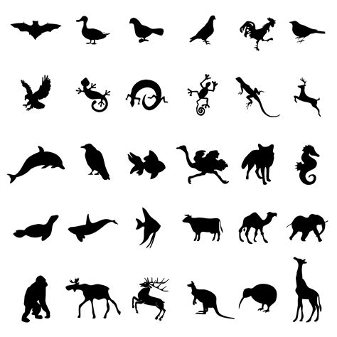 Wildlife Silhouettes Vector 621426 Vector Art At Vecteezy