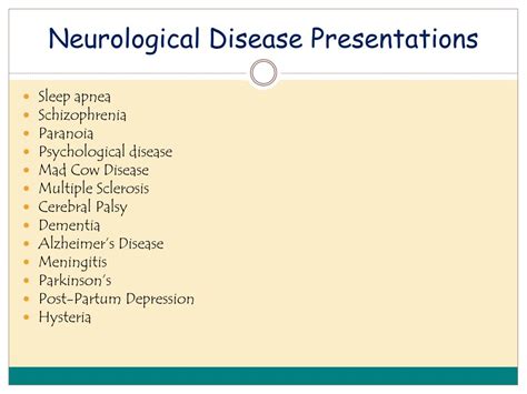 Ppt Neurological Diseases Powerpoint Presentation Free Download Id