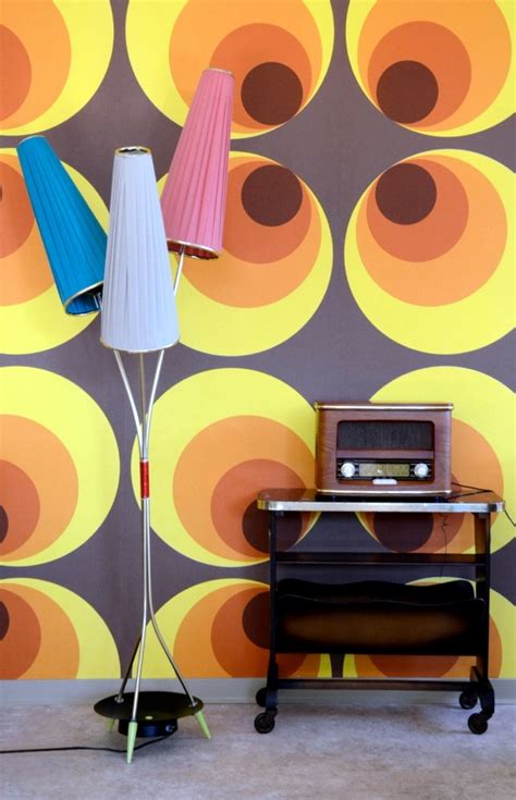 Installation In Retro Style Furniture And The Colors Of The 60s
