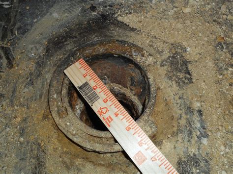 On toilet flange here, we usally have a 4 inch pvc stem through the concrete, poured in place. Oversize cast iron offset flange in a concrete floor ...