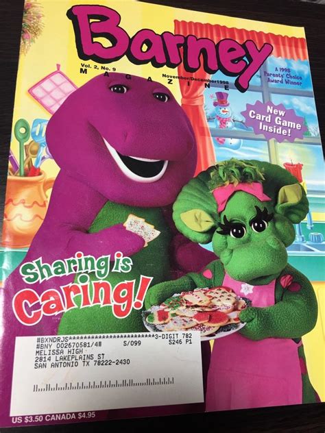Barney Magazine Vol2 Sharing Is Caring 1998 1877220260