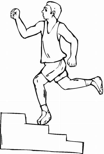 Exercise Coloring Pages Fitness Drawing Printable Physical