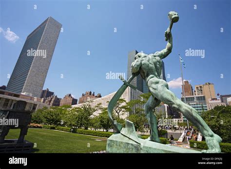 Sculpture In The Grounds Of The United Nations Manhattan New York