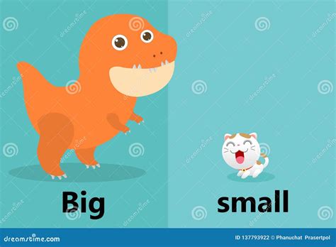 Opposite Big And Small Illustration Vector Opposite English Words Big