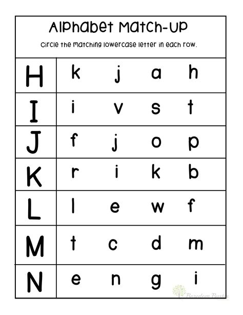 Worksheet On Matching Letters With Pictures