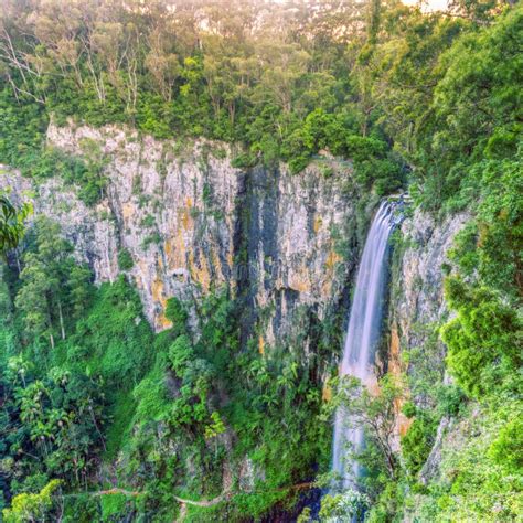 Tamborine Waterfall In Tamborine National Park Stock Image Image Of
