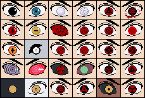 Naruto Eyes Naruto Eyes Naruto Pixel Art